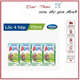 Vỉ 4 hộp sữa Vinamilk ADM có đường 110ml