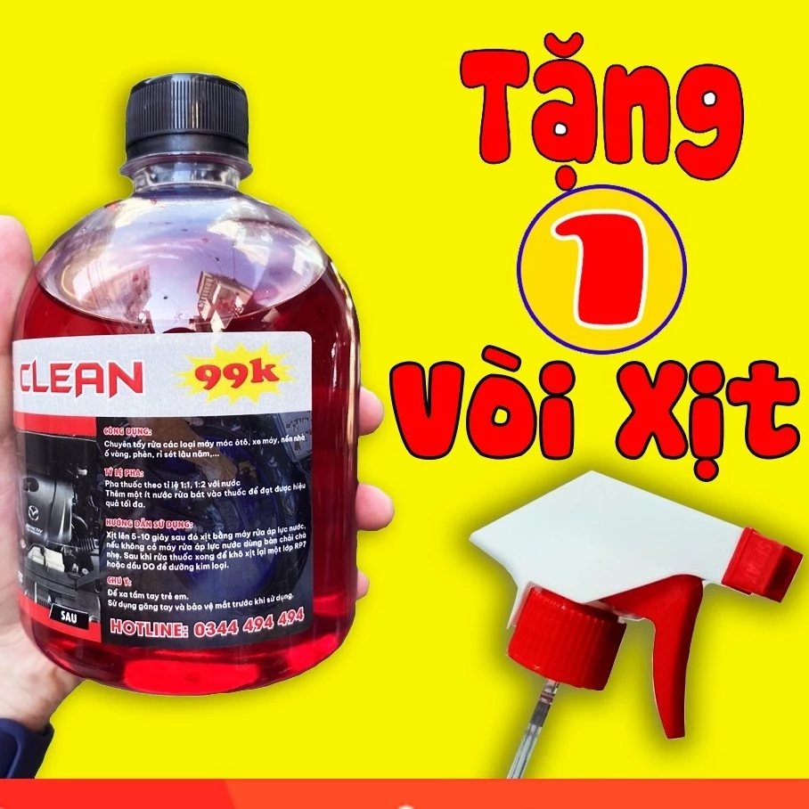 (Tặng vòi xịt) DUNG DỊCH TẨY RỬA ĐẦU BÒ LỐC MÁY KHÔNG CHẠM SIÊU MẠNH👍SUPER CLEAN👍TẨY RỈ SÉT