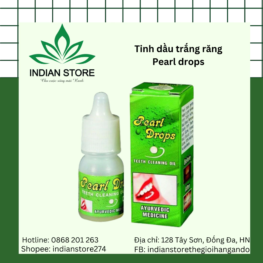 Tinh dầu trắng răng, thơm miệng Pearl Drop Ấn Độ