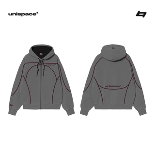 Áo hoodie zip local brand By UniSpace áo khoác unisex nam nữ form rộng vải nỉ Line