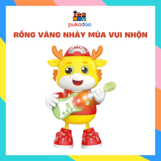 [TẶNG PIN] Đồ Chơi Rồng Vàng Nhảy Múa Phát Nhạc Vui Nhộn An Toàn Cho Bé, Quà Tặng Bé Trai Bé Gái Tết 2024.