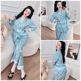 Đồ bộ pijama BOLOBALA cho nữ mặc nhà quần dài áo tay dài chất lụa latin SP_171 mẫu mới Tết/Xuân 2024 cực xinh