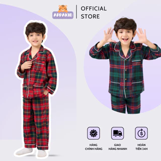 Set đồ ngủ cho bé [APPA KID] Bộ pijama trẻ em chất liệu dày dặn mềm mịn mát mặc nhà, bộ pyjama dài tay có size đại