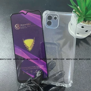 Ốp lưng và cường lực Samsung Galaxy A03 - loại trong suốt chống sốc TSCS