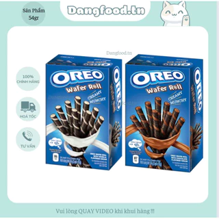 Bánh Quế Oreo Wafer Roll Hộp 54gr - Với 2 Vị Quốc Dân : Vani - Socola - Cam Kết Hàng Mới 100%