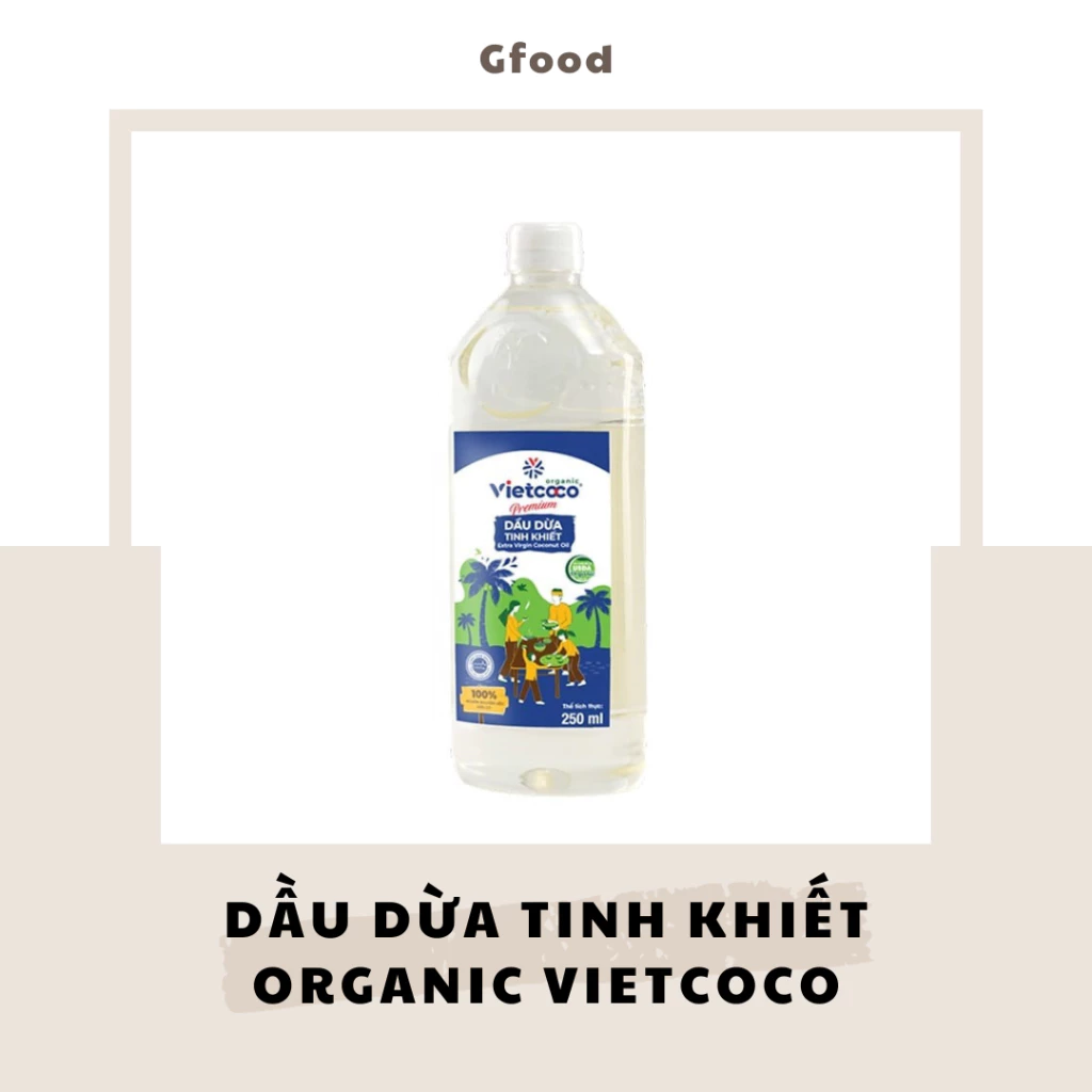 Vietcoco Dầu Dừa Tinh Khiết Organic 250ml