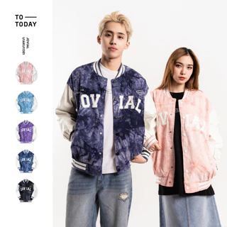 Áo Khoác Varsity Bomber Jacket Nam Nữ Unisex, Chất Nhung Wash, Thêu Đắp Chất Lượng Cao Cấp TOTODAY Jovial