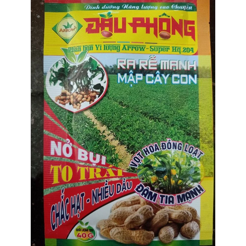 Dinh dưỡng ARROW chuyên ĐẬU PHỘNG ra rễ mạnh,mập cây con 40g