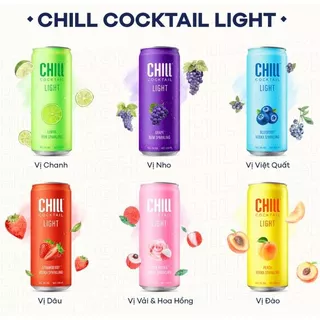 Chill Cocktail Light - Nước trái cây lên men nhiều vị 330ml