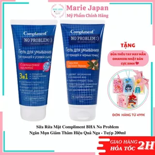 Sữa Rửa Mặt Compliment BHA No Problem Ngừa Mụn Giảm Thâm Hiệu Quả Nga - Tuýp 200ml