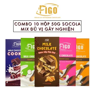 [Giá sỉ] Thùng 10 hộp Socola FIGO 50g mix đủ vị