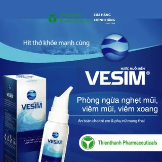 Nước muối biển sâu Dược Thiên Thành VESIM XANH (cho Người lớn - Trẻ trên 3 tuổi) vệ sinh-phòng ngừa các bệnh về mũi họng