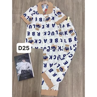 Bộ Pijama Cho Nữ cổ sen CỘC DÀI dễ thương nhiều màu, Đồ bộ mặc nhà pyjama quần dài nữ