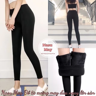 Quần Legging Lót Lông Chất Liệu Dày Dặn Siêu Ấm Dành Cho Nữ