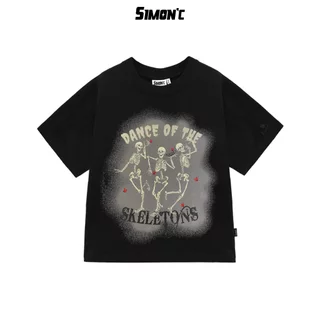 Áo Thun Simon'c Skeletons form baby tee chất liệu cotton định lượng vải 220gsm