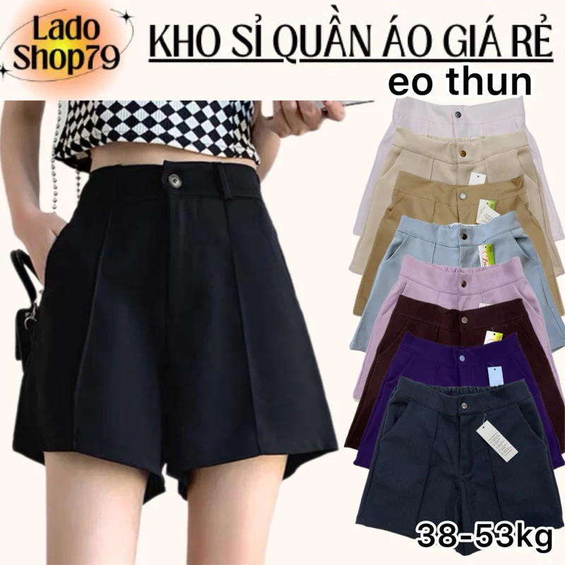 Quần Short tây nữ,đùi nữ lưng cao cạp chun co giãn Loại 1