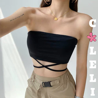 Áo Ống Croptop Đan Dây Eo Áo Kiểu Nữ Form Dáng Croptop Sexy