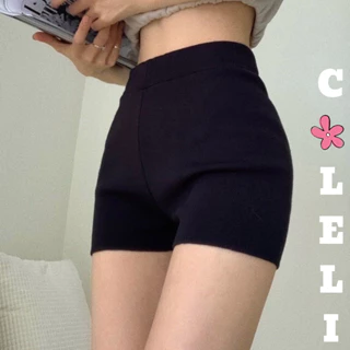 Quần Biker Short - Black Funoff Short Dáng Ngắn Nữ Tôn Dáng Nâng Mông Năng Động - COLELI