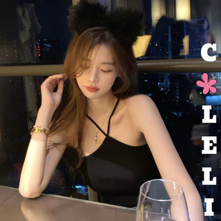 Áo croptop nữ kiểu yếm hở vai dây chéo ngực sexy