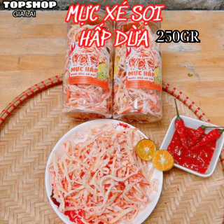 Mực Xé Sợi hấp Dừa Thailand loại ngon hộp 250gr, đồ ăn vặt | topshopgl