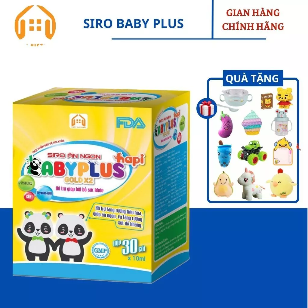 Siro Ăn Ngon Baby Plus Hapi Giúp Bé Ăn Ngon Tăng Cân Tự Nhiên Tăng Sức Đề Kháng 300ml