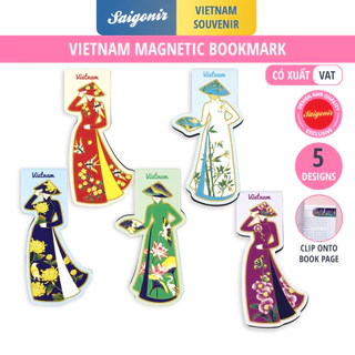 Bookmark Đánh Dấu Sách Nam Châm Saigonir Hình ảnh Áo dài Việt Nam Lực hút Magnet Mạnh Souvenir