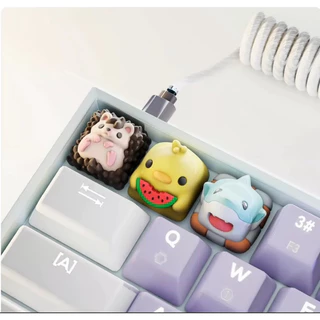 Nút Bàn Phím , Keycap Chú Nhím , Vịt, Cá Mập Dễ Thương