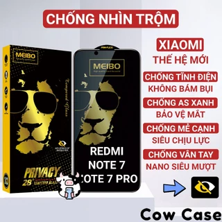 Kính cường lực Redmi Note 7, Redmi 7, Note 7 Pro chống nhìn trộm full màn | Miếng dán bảo vệ màn hình cho Xiaomi Cowcase