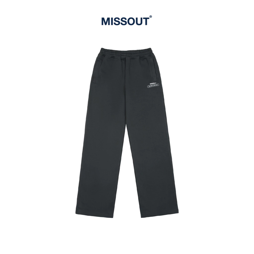 Quần Sweatpant Loose Missout - Dark Gray