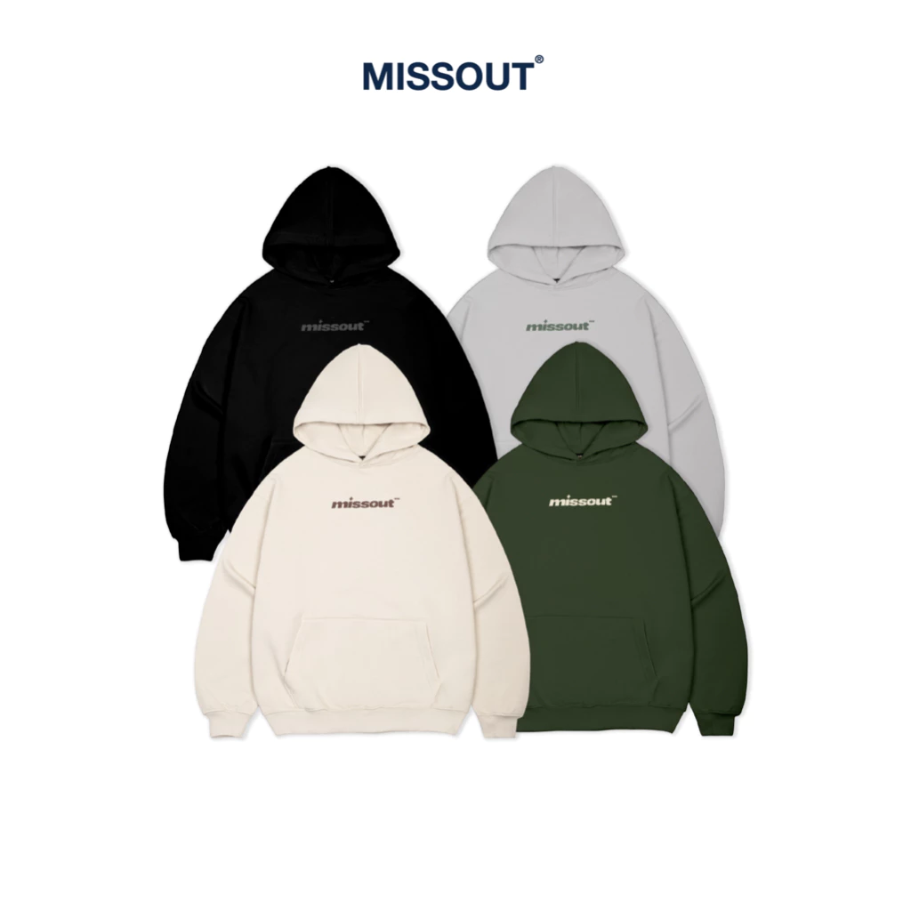 [Không gồm dây nón] Áo Hoodie Plus Basic Missout Unisex