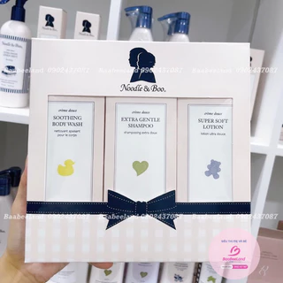 NOODLE BOO GIFT SET BỘ SẢN PHẨM TẮM GỘI/LOTION/KEM HĂM/GIẤY ƯỚT TIỆN LỢI CHO BÉ - Baabeeland