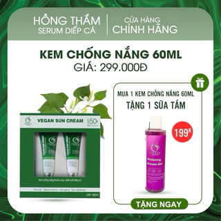 KEM CHỐNG NẮNG THUẦN CHAY IGREEN 60ml SPF50+ Nâng Tone,Trắng Da,Kiềm Dầu Dành Cho Da Dầu Mụn,Khô,Nhạy Cảm,Mẹ Bầu Mẹ Bỉm