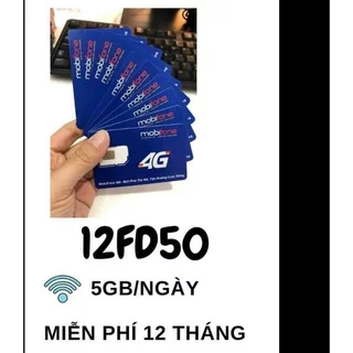 SIM 4G MOBIFONE 12FD50  Free 5Gb/ngày dùng trọn gói 12 tháng ( CÓ ESIM)