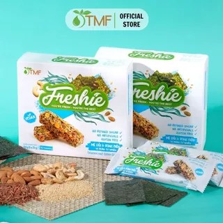 Combo 2 hộp Freshie Mè đồi & Rong biển gạo lứt ngũ cốc thuần chay granola bar 150gr TÂM MINH FOODS