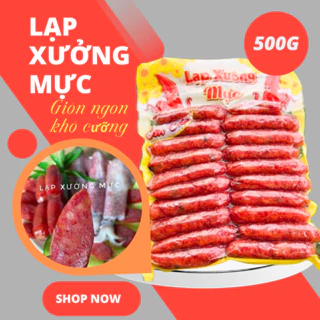 🆘FREESHIP🆘 Lạp xưởng Mực Túi 500g Giòn ngon Thơm nồng