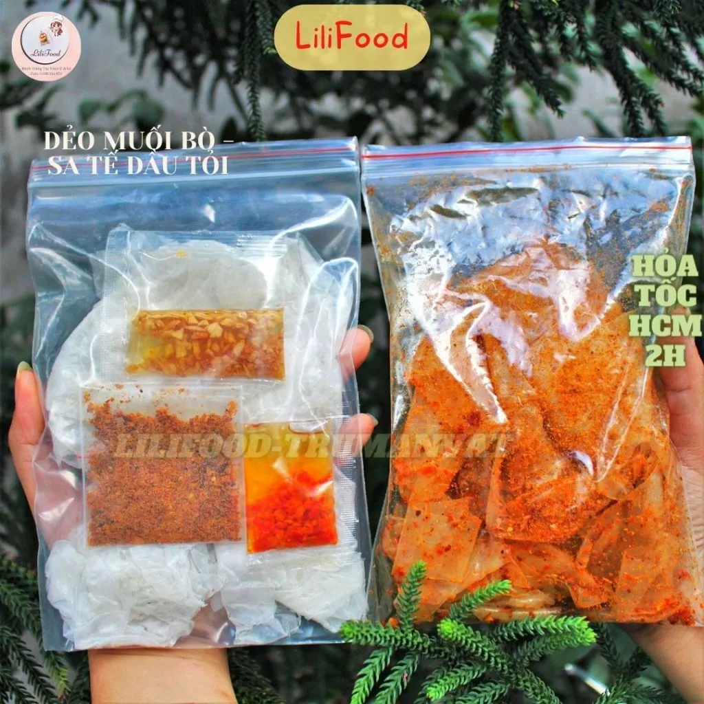 [4 Bịch] Bánh Tráng Phơi Sương Rìa Dẻo Trộn Muối Bò Cay/Đen Cay, Muối Bò/ Đen Sa Tế/Đầu Hành/Dầu tỏi Siêu Ngon-LiLiFood