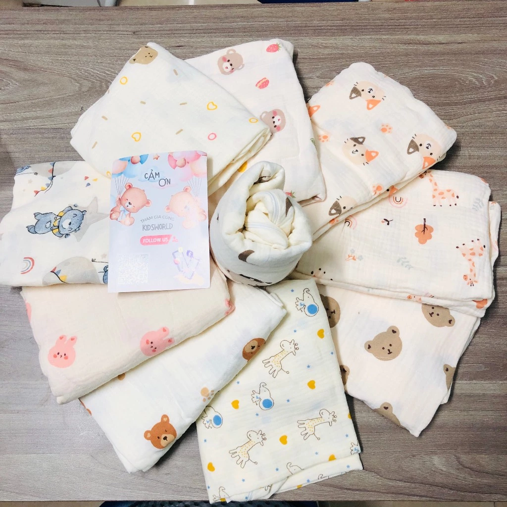 Vỏ gối chống trào ngược Muslin Kidsword Bunny kích thước 70x70x20cm(Lưu ý dành cho ruột gối chữ C )