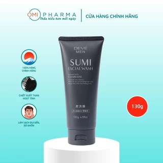 Sữa Rửa Mặt Deve Men Sumi Facial Wash Than Hoạt Tính Dành Cho Nam Nhật Bản (Tuýp 130g)