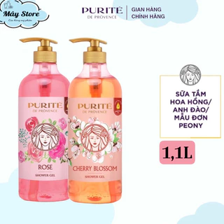 Sữa Tắm Purite 1100ml hương Hoa Hồng/Anh Đào