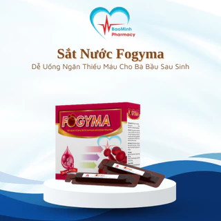 Sắt Nước Fogyma Bổ Sung Sắt Dành Cho Những Người Bị Thiếu Máu Đặc Biệt Trong Thai Kỳ Không Tanh Dễ Uống Hộp 40 ống