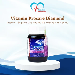 Vitamin Tổng Hợp Procare DIAMOND Chăm Sóc Sức Khỏe Cho Phụ Nữ Có Thai Và Cho Con Bú Nhập Khẩu Úc Lọ 30 viên