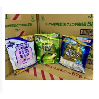 [Giá Sỉ_ Hỏa Tốc HN] Thùng 24 gói kẹo trà xanh UHA Nhật Bản ăn là nghiền