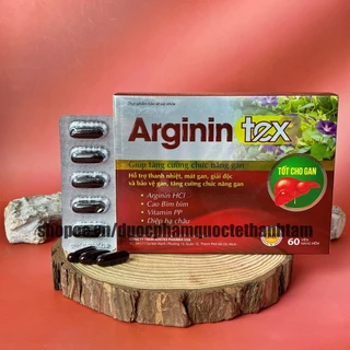 Bổ gan ARGININ TEX bảo vệ gan, làm mát, giải độc, hạ men gan - Hộp 60 Viên