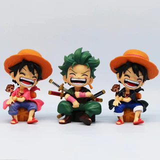 Mô hình nhân vật Luffy - Zoro Kid ngồi cười <One Piece>