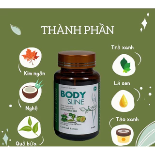 Giảm Cân Cấp Tốc BODY SLINE viên uống đốt mỡ nhanh an toàn hiệu quả chính hãng detox đẹp da hộp 30 viên