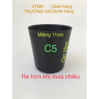 Combo 100 chậu nhựa trồng cây C5 dẻo, chậu ươm cây con (Kích thước 11x10cm)