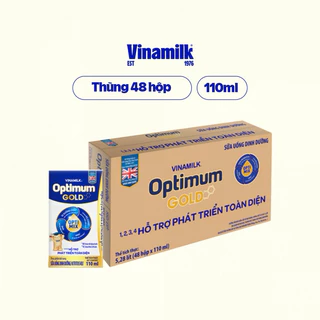 [date T11/2024] Thùng 48 hộp Sữa nước Vinamilk Optimum Gold 110ml