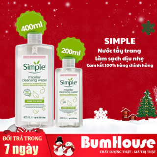 Nước Tẩy Trang Dịu Nhẹ Simple Kind To Skin Micellar Water 200ml