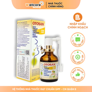 Xịt họng Otosan Throat Spray [Chính hãng] – Chai 30ml giảm ho, rát, đau họng ở người lớn và trẻ em, dùng được cho PNCT