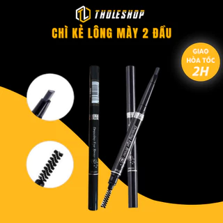 Bút Kẻ Lông Mày 2 Đầu Hình Tam Giác Xoay Chống Nước, Lâu Trôi Tholeshop 7126